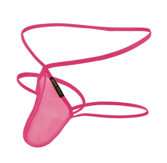 HOT ITEM! Transparent Men's Briefs Thongs Jockstrap Penis Pouch Mesh Breathable Underwear Men Low-waist Gay G-string