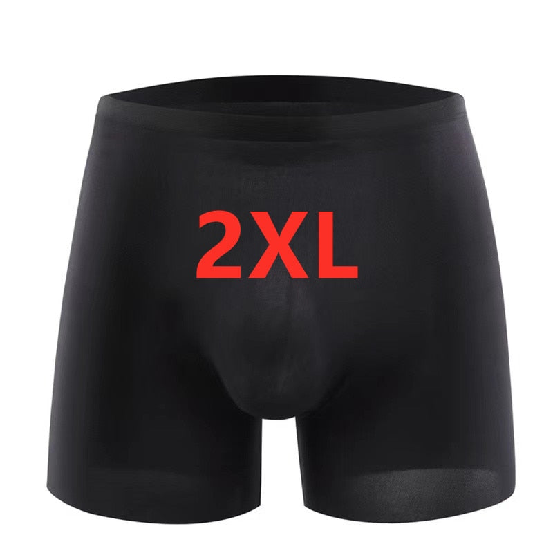 3pk Transparent Undies when wet! Ice Silk Men's Underwear Boxer Briefs For Men 3D Ultra Thin Comfortable Breathable Quick-Drying Panties 3pcs