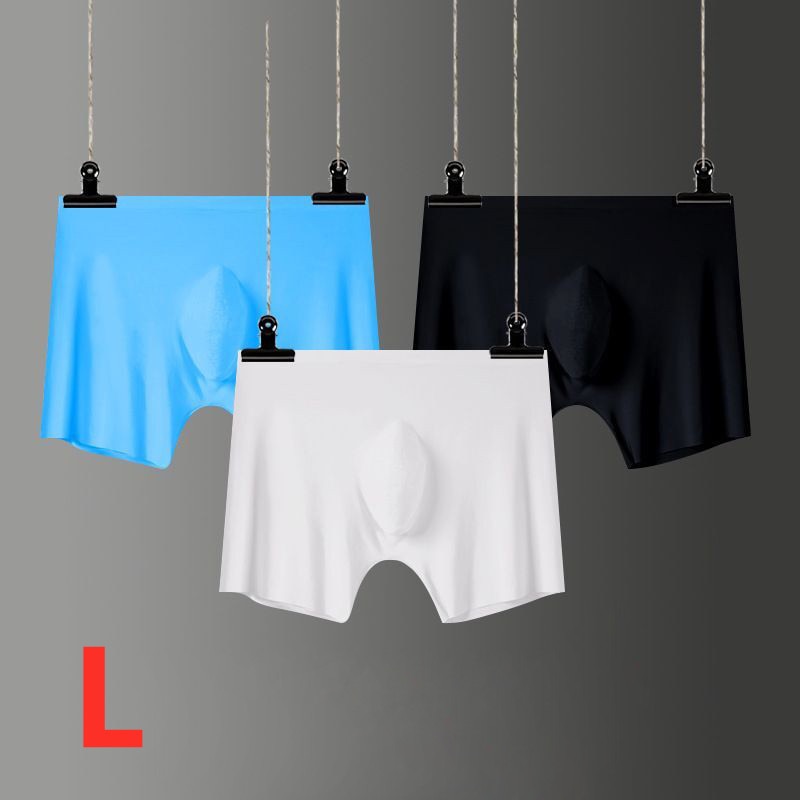 3pk Transparent Undies when wet! Ice Silk Men's Underwear Boxer Briefs For Men 3D Ultra Thin Comfortable Breathable Quick-Drying Panties 3pcs
