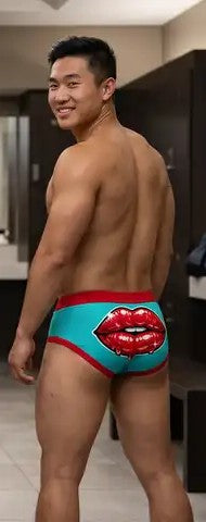 Red Lips Men's Briefs|Cotton