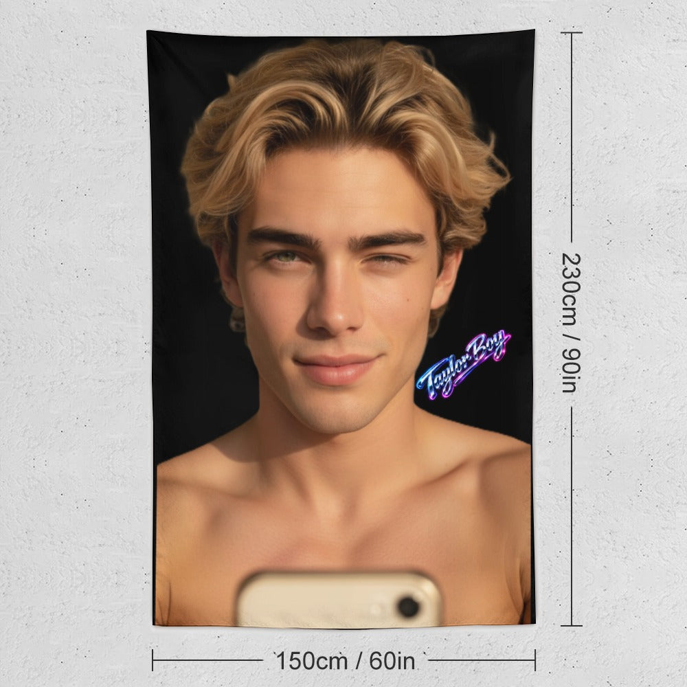 Taylor Boy™ Ultra‑Soft Vertical Tapestry — HD Print Edition