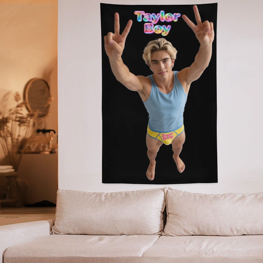 Taylor Boy™ Ultra‑Soft Vertical Tapestry — HD Print Edition