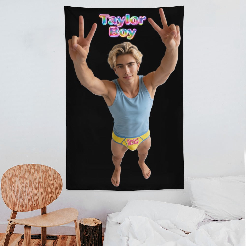 Taylor Boy™ Ultra‑Soft Vertical Tapestry — HD Print Edition
