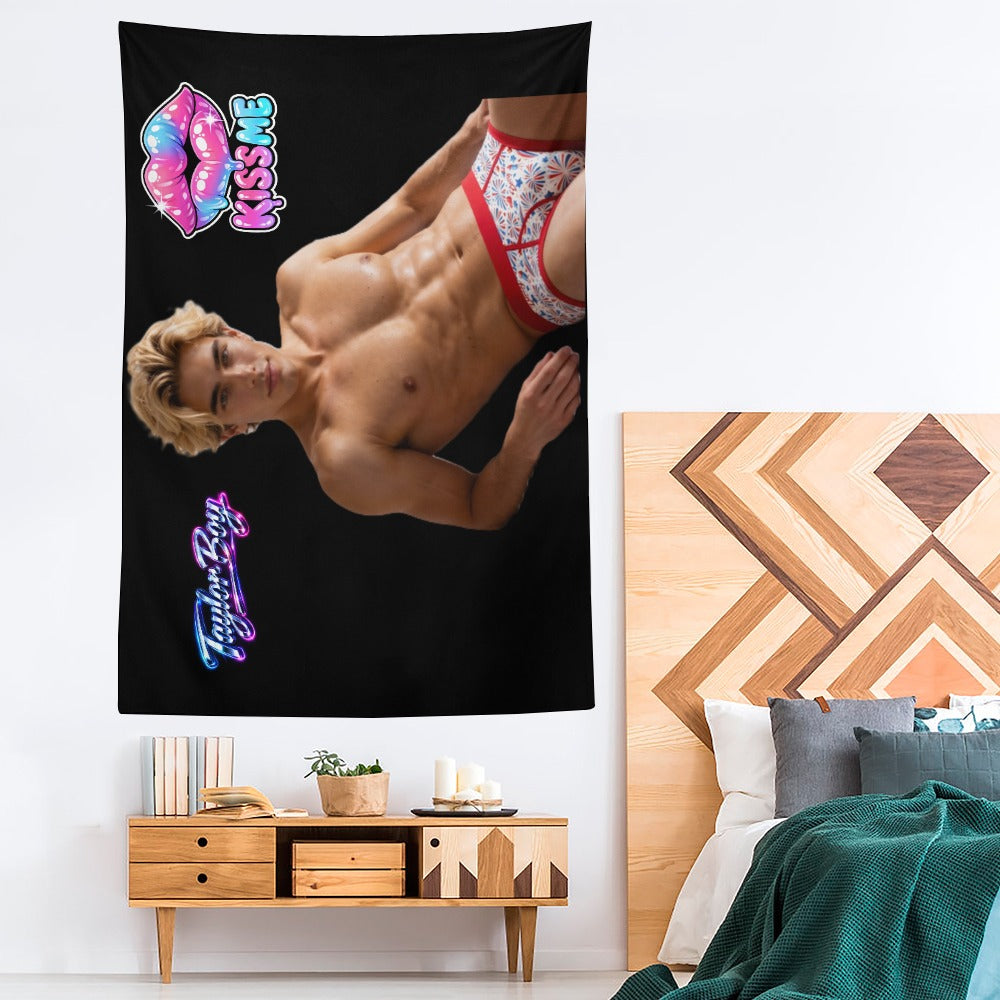 Taylor Boy™ Ultra‑Soft Vertical Tapestry — HD Print Edition