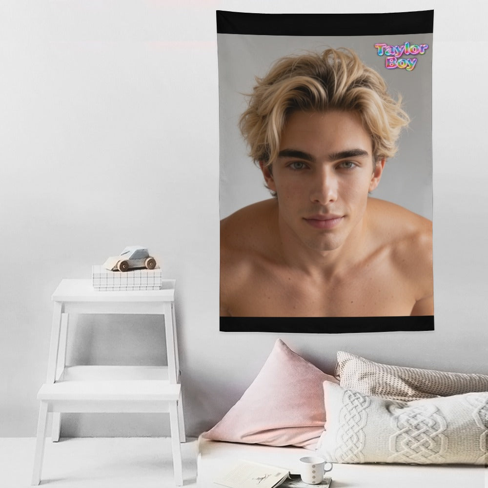 Taylor Boy™ Ultra‑Soft Vertical Tapestry — HD Print Edition