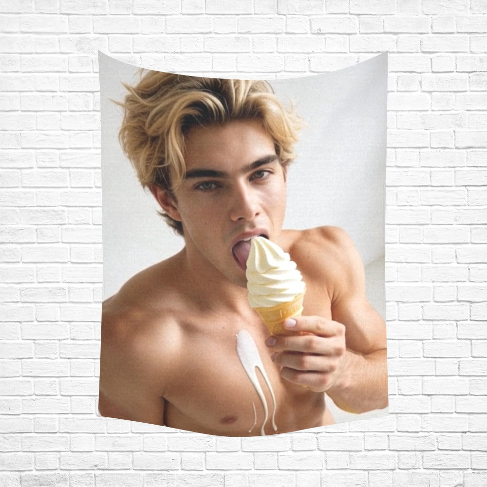 Taylor Boy™ 60"x80" Cotton Linen Wall Tapestry — Clean, Bold, Fan‑Ready