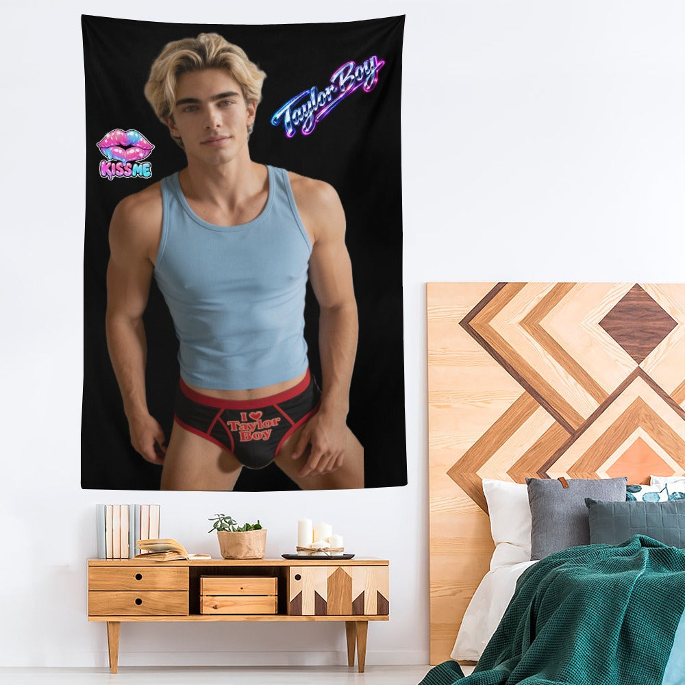Taylor Boy™ Ultra‑Soft Vertical Tapestry — HD Print Edition