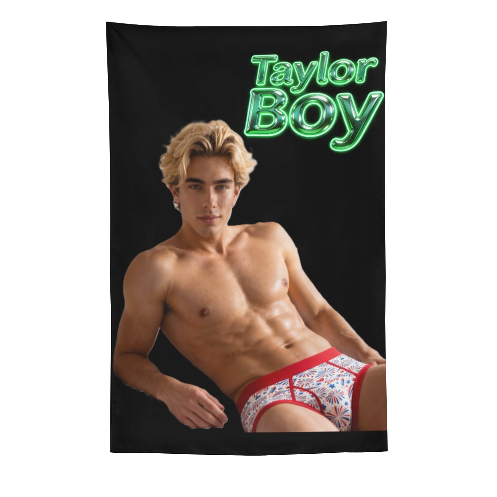 Taylor Boy™ Ultra‑Soft Vertical Tapestry — HD Print Edition