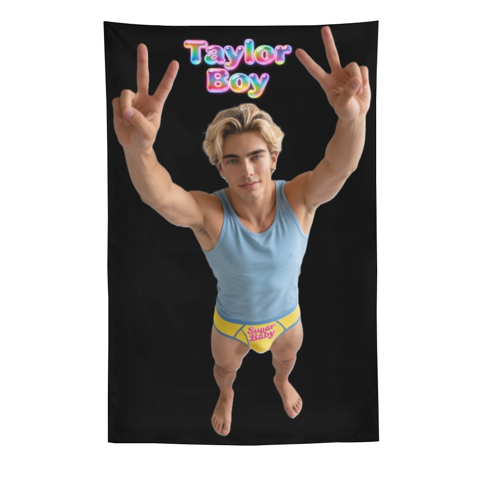Taylor Boy™ Ultra‑Soft Vertical Tapestry — HD Print Edition