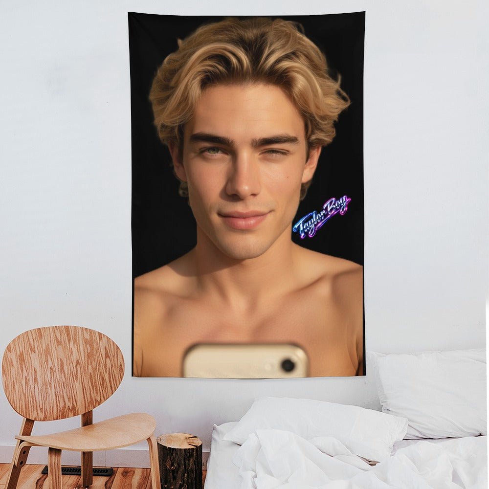 Taylor Boy™ Ultra‑Soft Vertical Tapestry — HD Print Edition