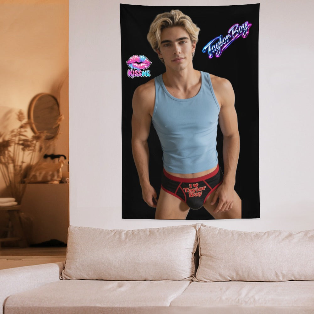 Taylor Boy™ Ultra‑Soft Vertical Tapestry — HD Print Edition