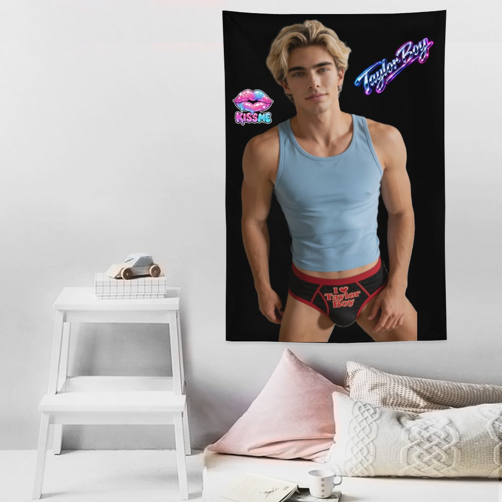 Taylor Boy™ Ultra‑Soft Vertical Tapestry — HD Print Edition
