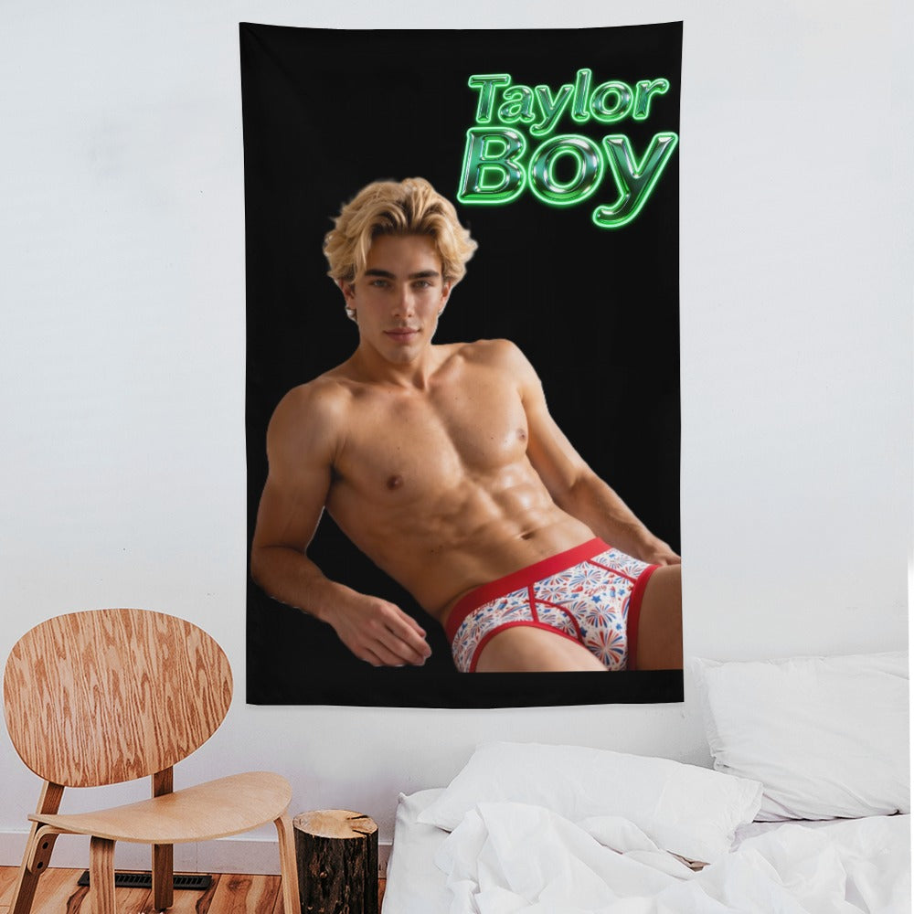 Taylor Boy™ Ultra‑Soft Vertical Tapestry — HD Print Edition