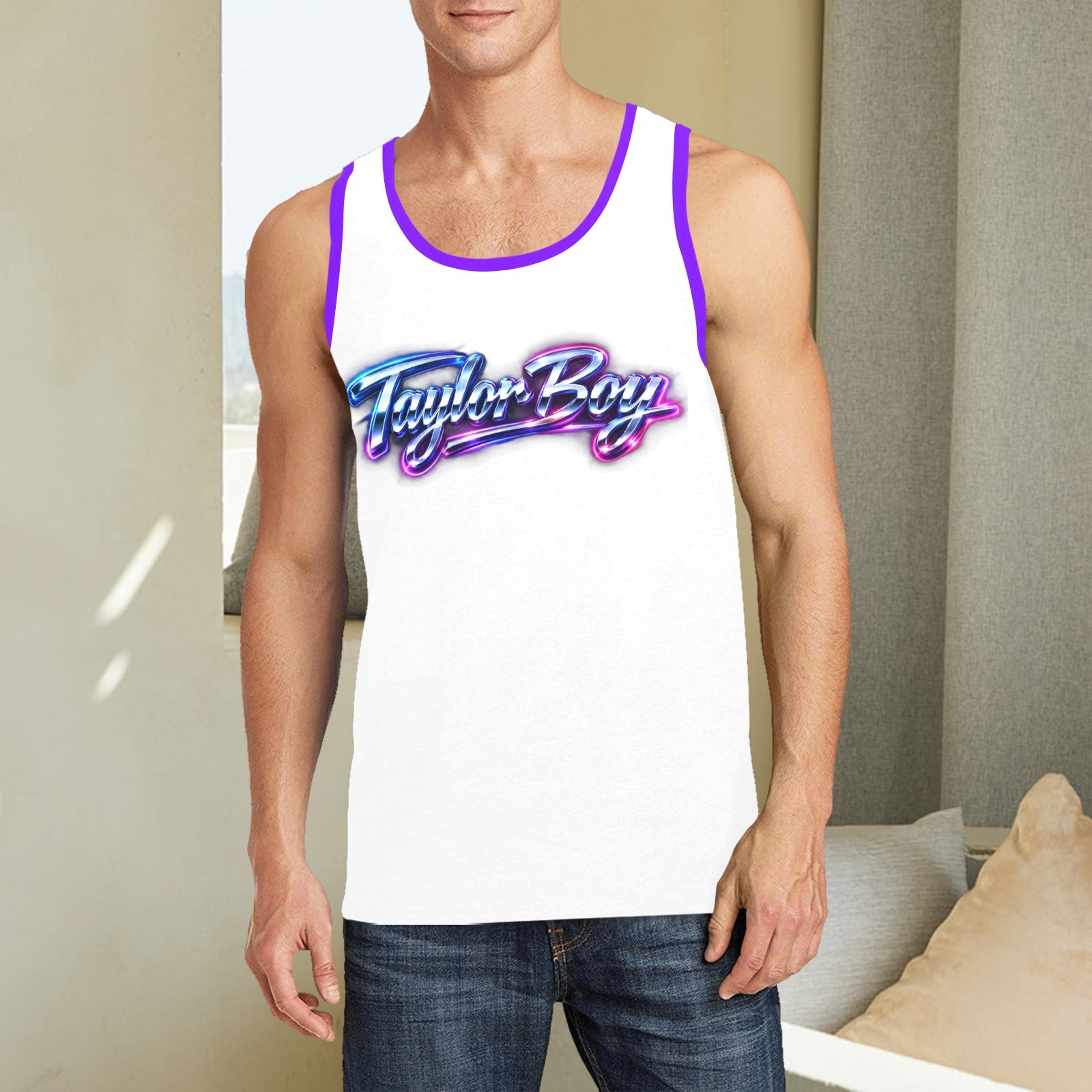 Taylor Boy™ Graphic Tank — Soft, Strong, Summer‑Ready - Men’s Print Tank Top — Premium Fit, Taylor Boy Energy