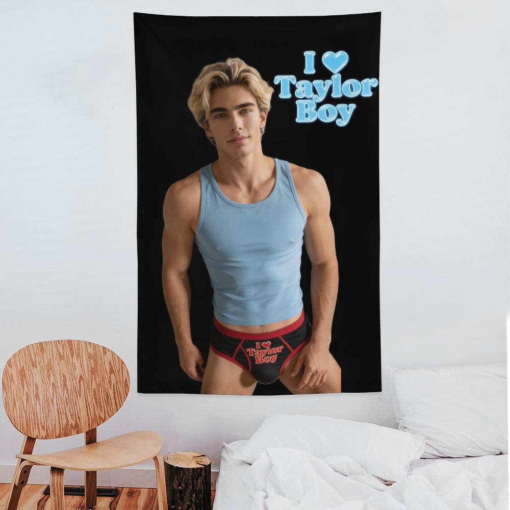 Taylor Boy™ Ultra‑Soft Vertical Tapestry — HD Print Edition