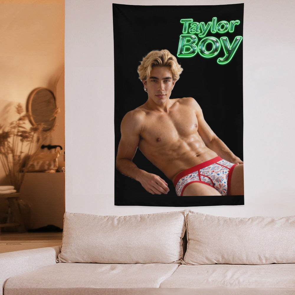 Taylor Boy™ Ultra‑Soft Vertical Tapestry — HD Print Edition