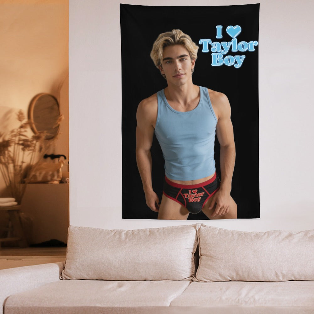 Taylor Boy™ Ultra‑Soft Vertical Tapestry — HD Print Edition