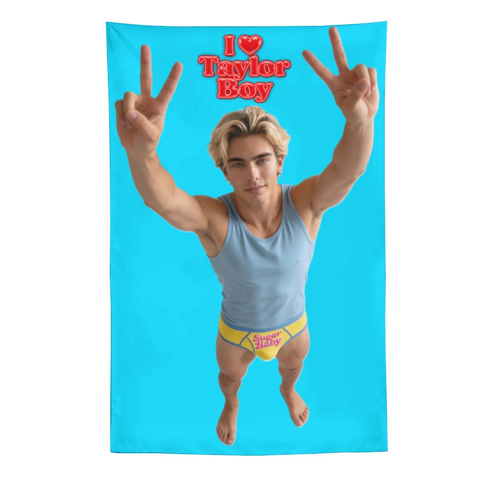 Taylor Boy™ Ultra‑Soft Vertical Tapestry — HD Print Edition