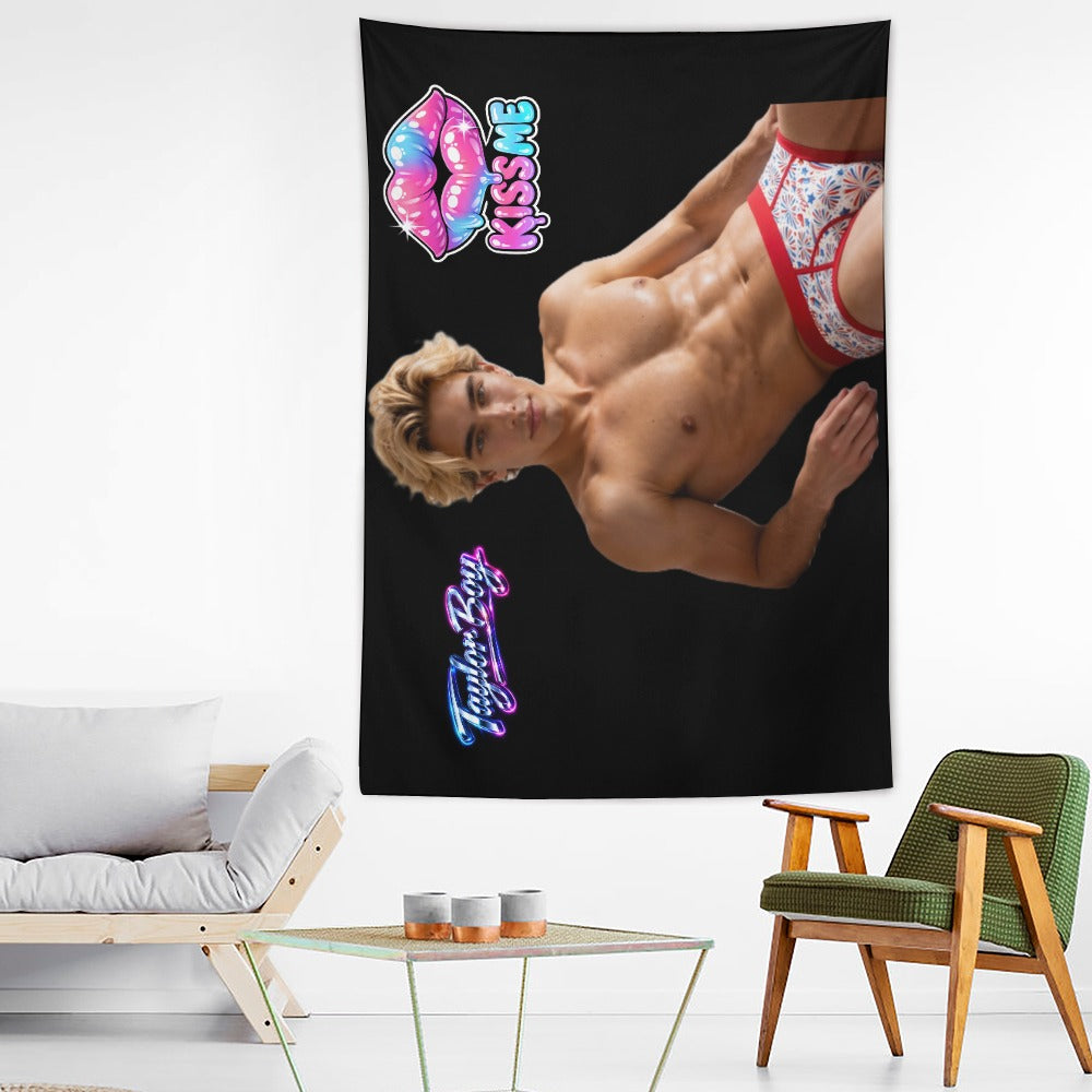 Taylor Boy™ Ultra‑Soft Vertical Tapestry — HD Print Edition