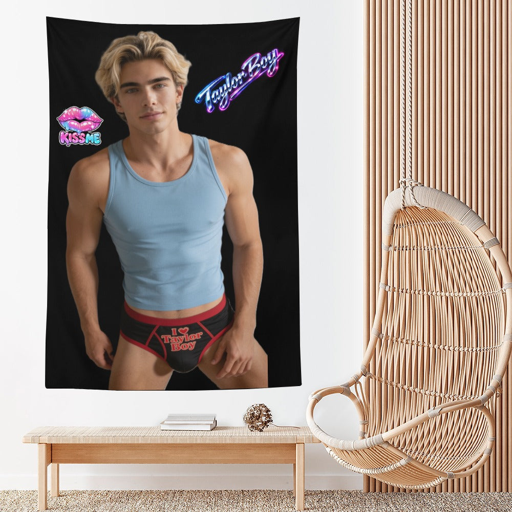 Taylor Boy™ Ultra‑Soft Vertical Tapestry — HD Print Edition