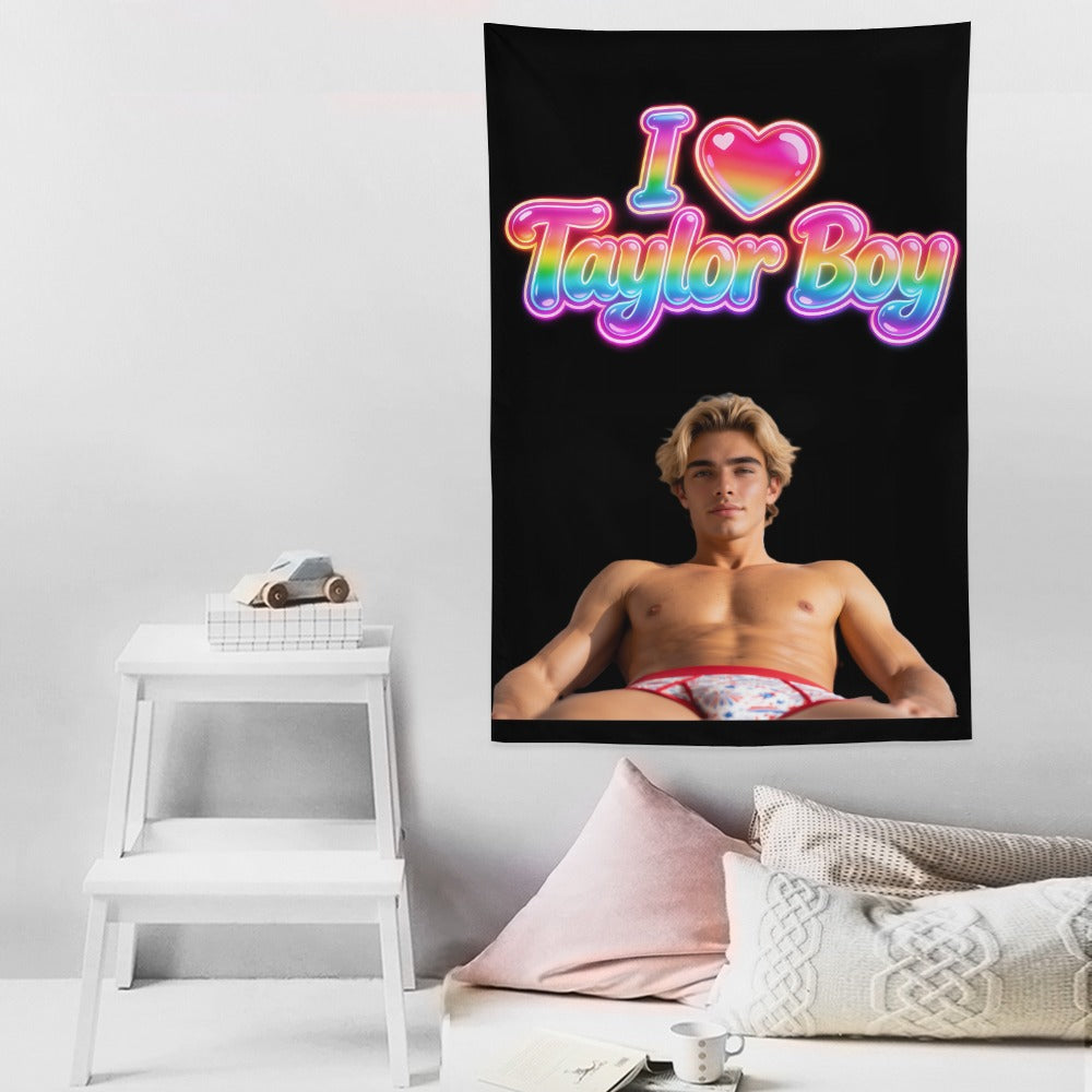 Taylor Boy™ Ultra‑Soft Vertical Tapestry — HD Print Edition