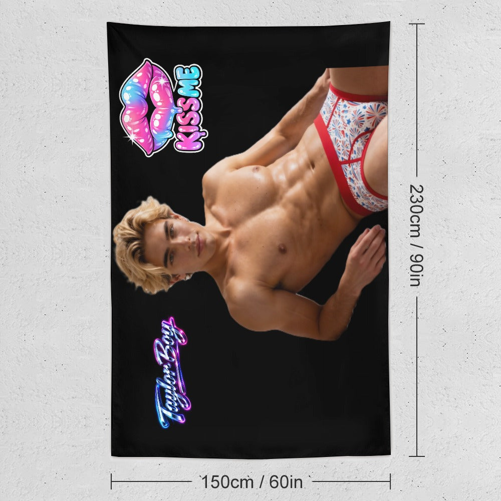 Taylor Boy™ Ultra‑Soft Vertical Tapestry — HD Print Edition