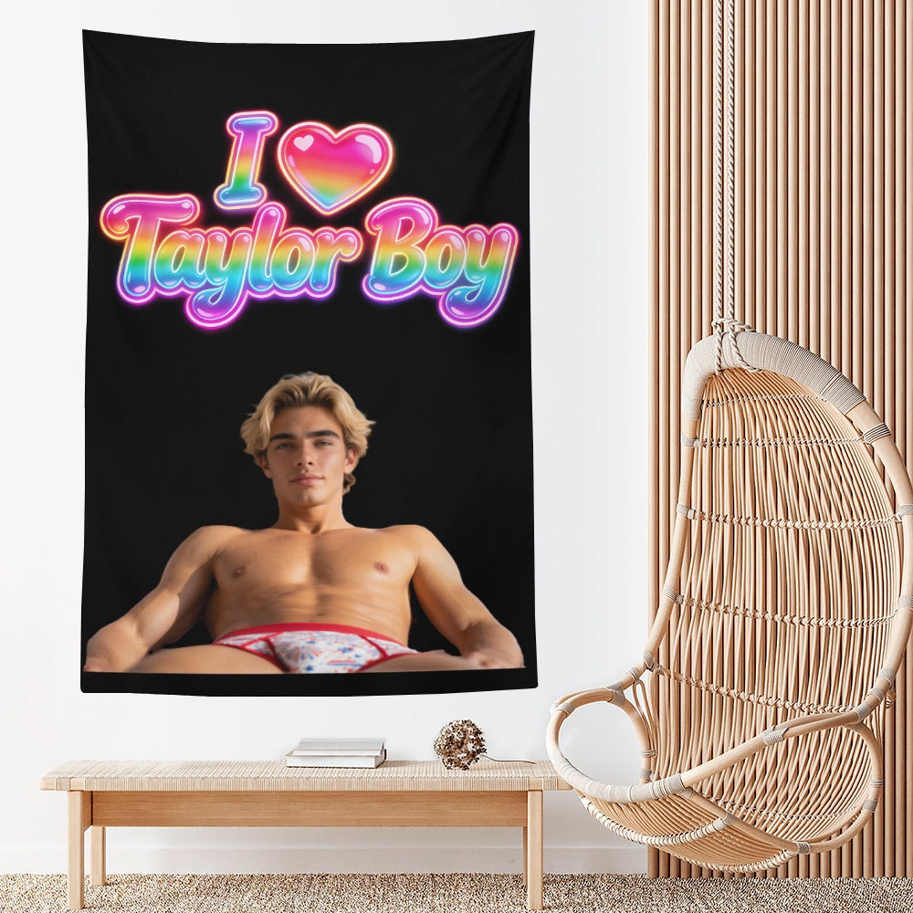Taylor Boy™ Ultra‑Soft Vertical Tapestry — HD Print Edition