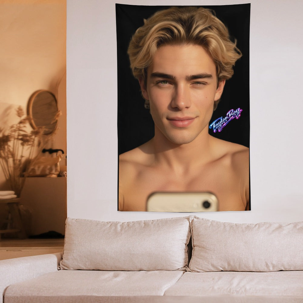 Taylor Boy™ Ultra‑Soft Vertical Tapestry — HD Print Edition