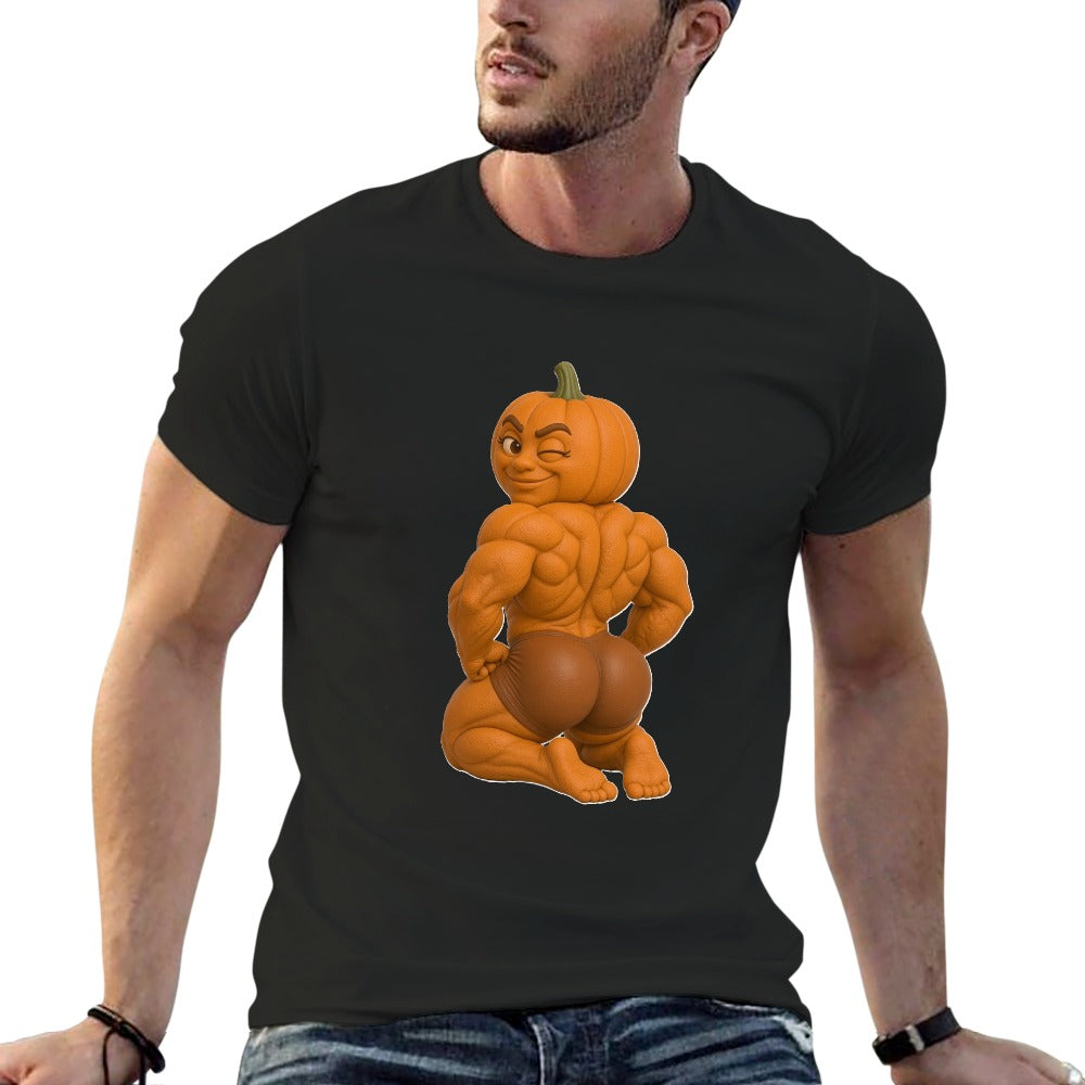 Halloween Pumpkin Flex Men's  Short Sleeve T-shirt