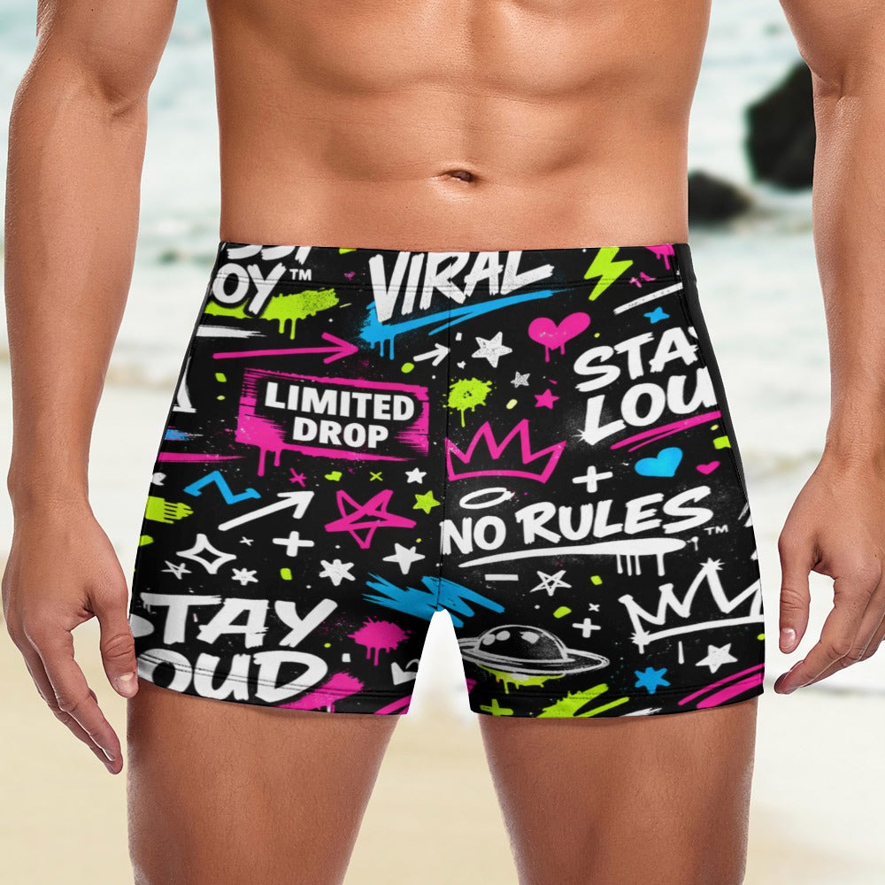 Multiple Designs of Bussy Brand Men's swimming trunks