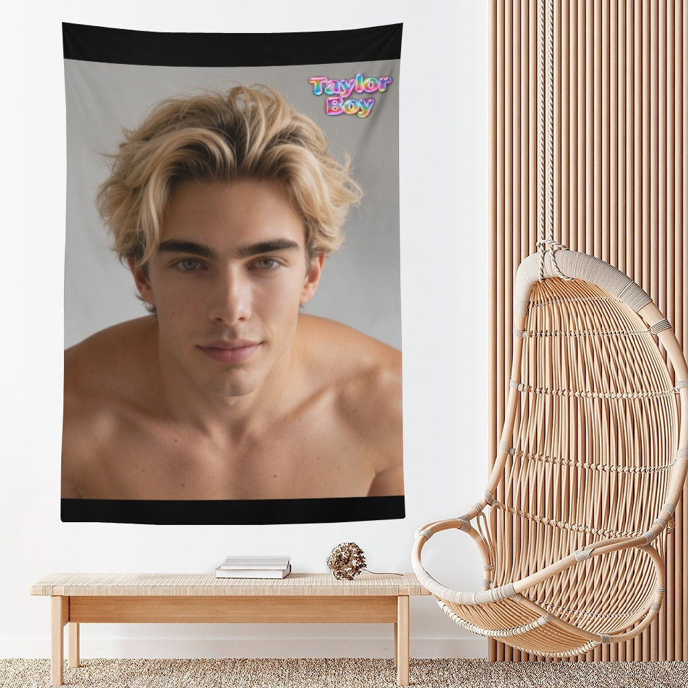 Taylor Boy™ Ultra‑Soft Vertical Tapestry — HD Print Edition