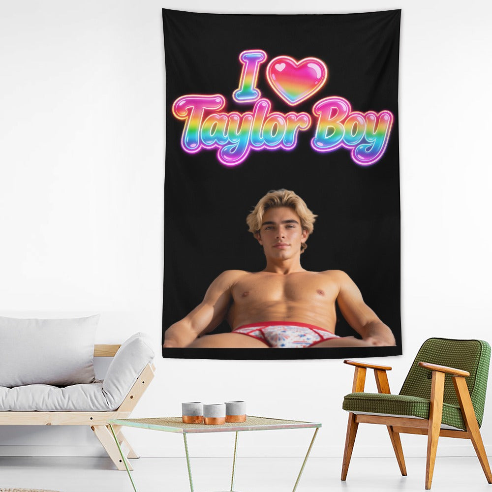 Taylor Boy™ Ultra‑Soft Vertical Tapestry — HD Print Edition