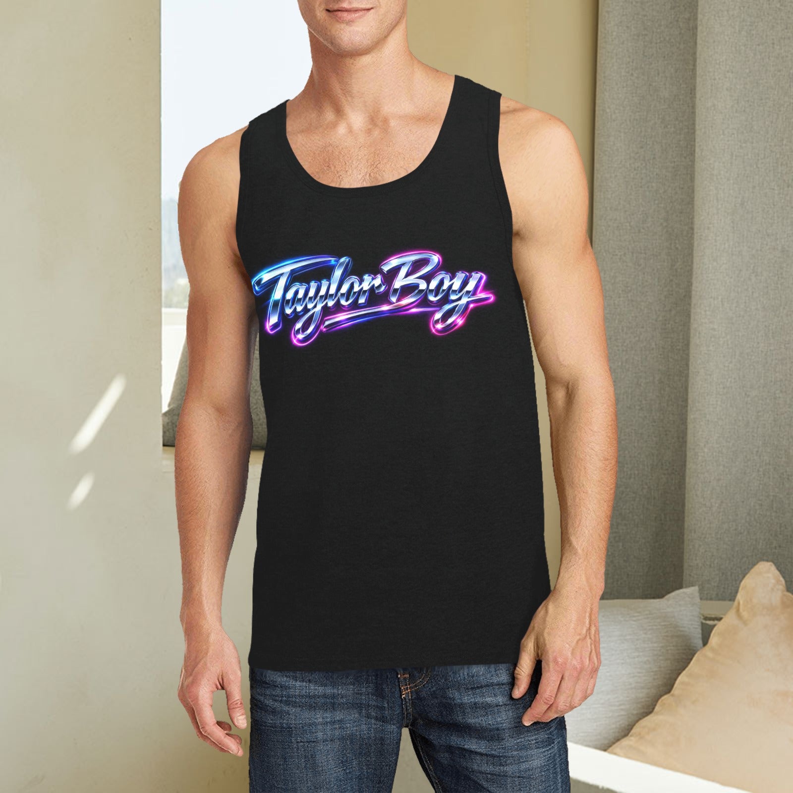 Taylor Boy™ Graphic Tank — Soft, Strong, Summer‑Ready - Men’s Print Tank Top — Premium Fit, Taylor Boy Energy