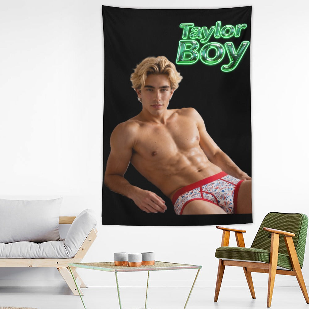 Taylor Boy™ Ultra‑Soft Vertical Tapestry — HD Print Edition