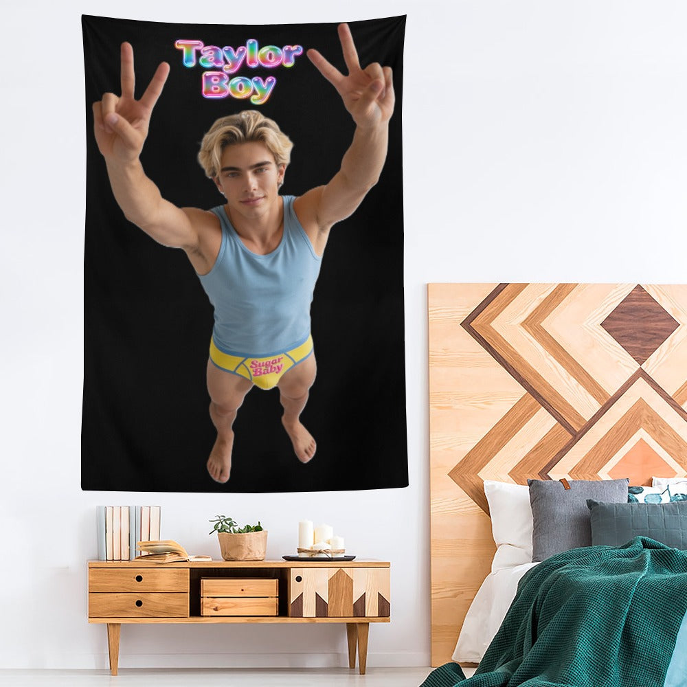 Taylor Boy™ Ultra‑Soft Vertical Tapestry — HD Print Edition