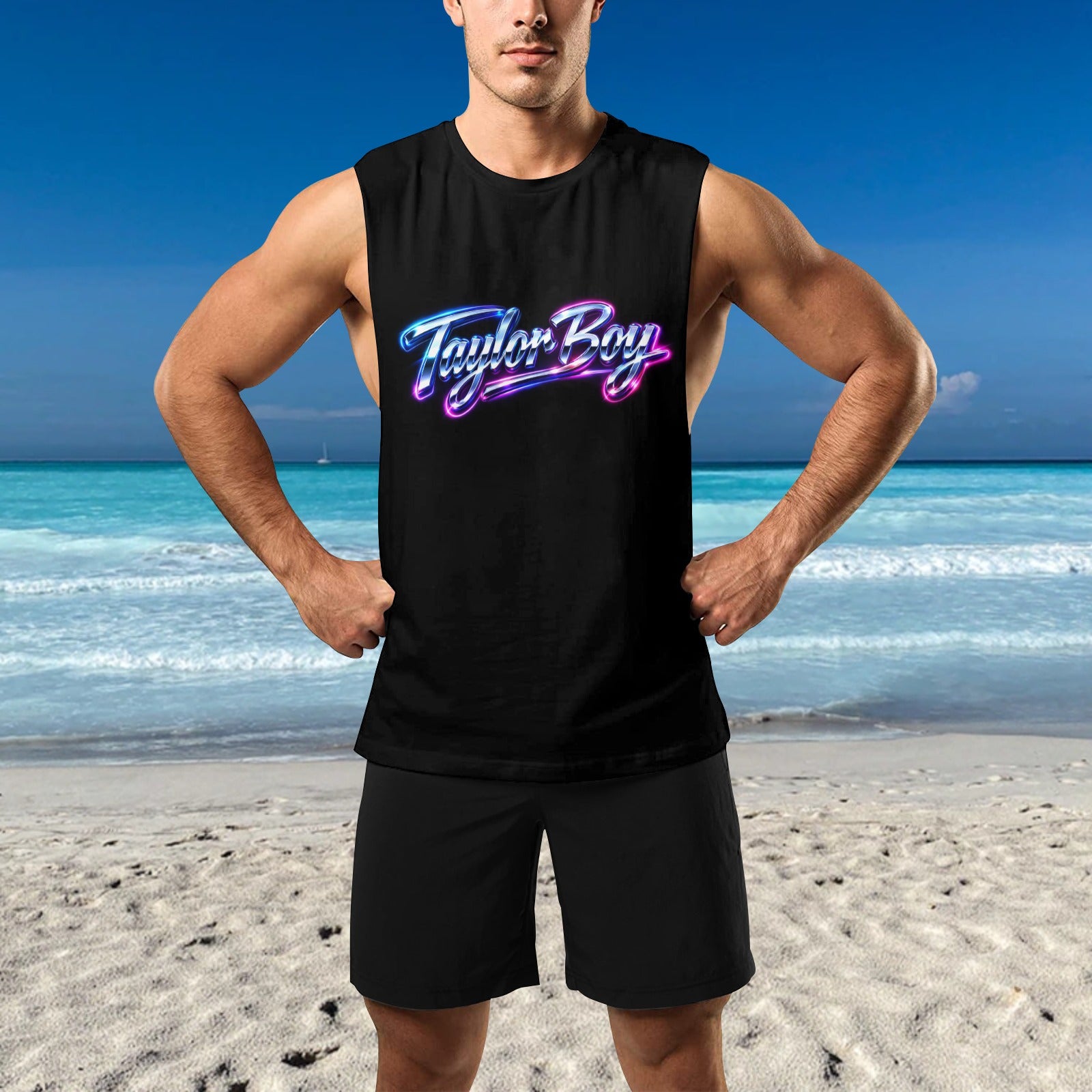 Taylor Boy™ Men’s Open‑Sides Workout Tank
