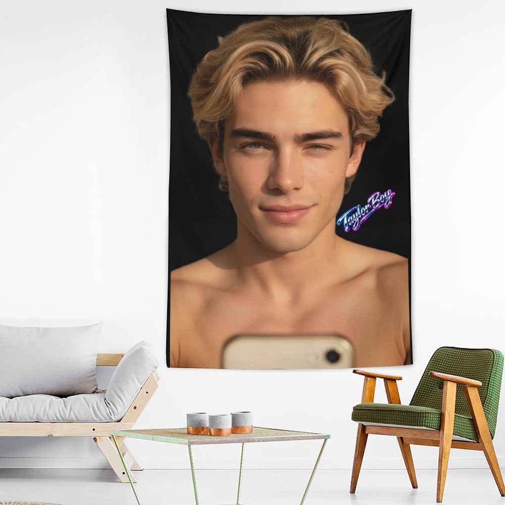 Taylor Boy™ Ultra‑Soft Vertical Tapestry — HD Print Edition